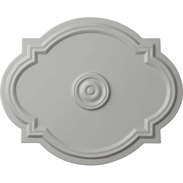 Ekena Millwork Waltz Ceiling Medallion (Fits Canopies up to 4 1/2"), Hand-Painted Frost, 21 1/4"W x 17 3/8"H x 1"P CM21WAFRF - main